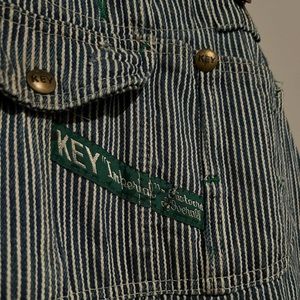 Vintage Key Hickory Striped Overalls